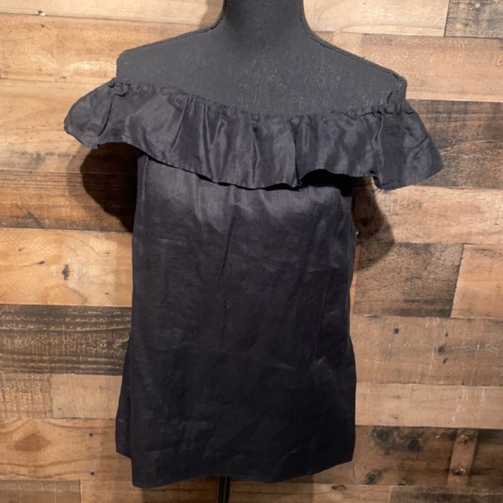 J. Crew Linen Convertible Ruffle Top - Picture 4 of 7